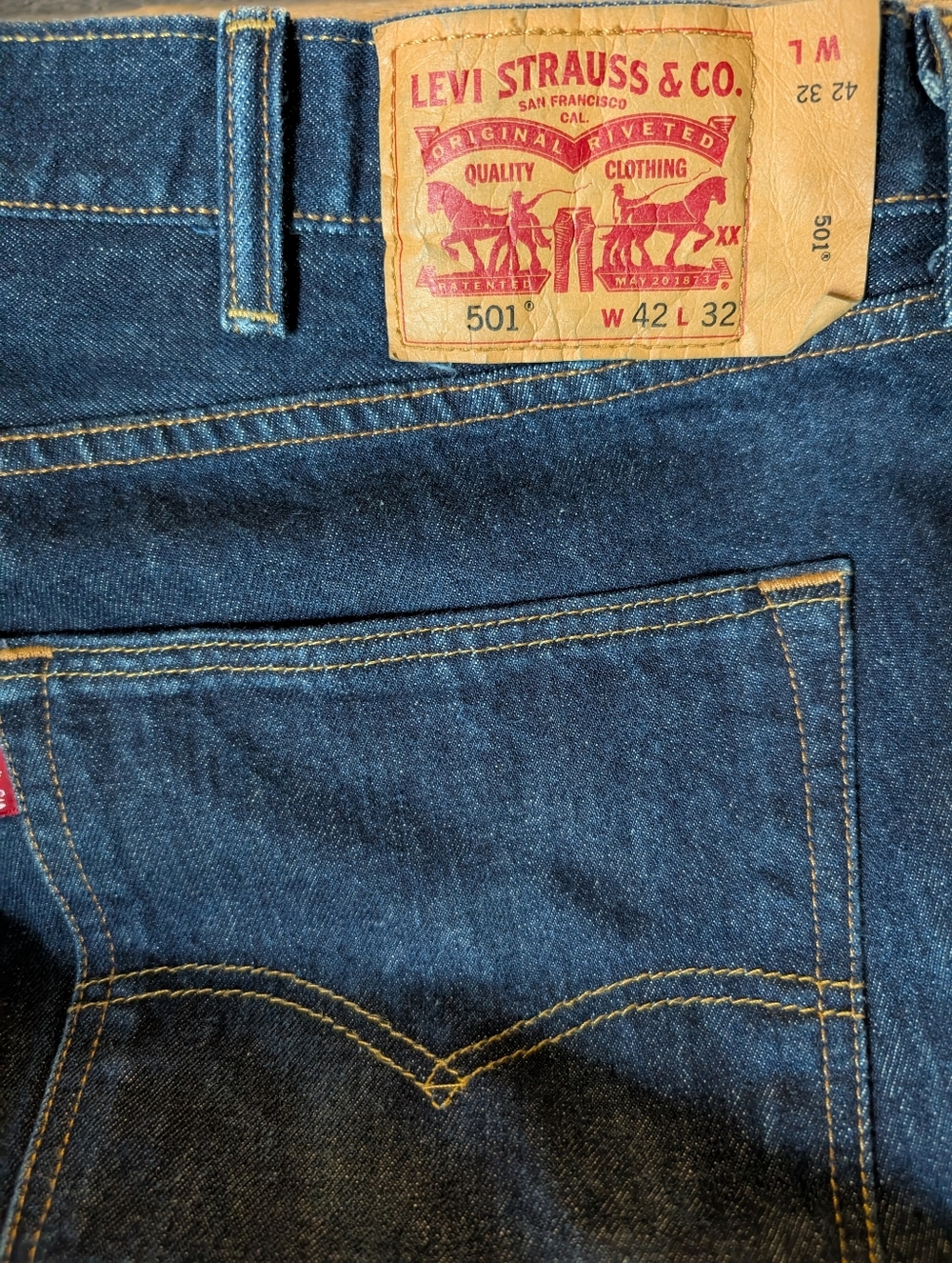 Levi's 501 Straight-Leg Dark Blue Jeans